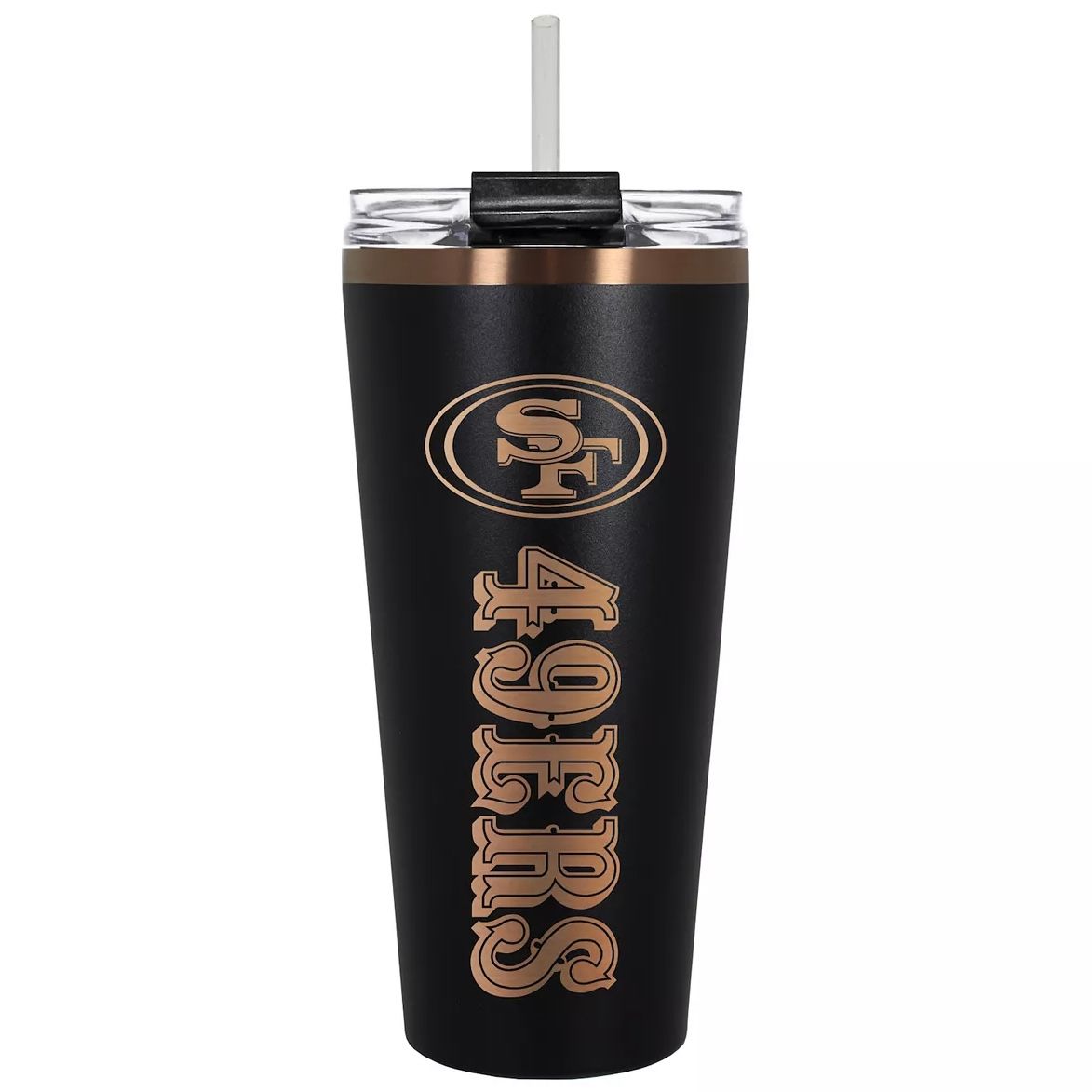 San Francisco 49ers 32oz Black Big Slim Tumbler