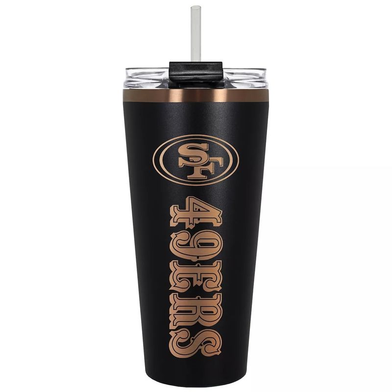 San Francisco 49ers 32oz Black Big Slim Tumbler