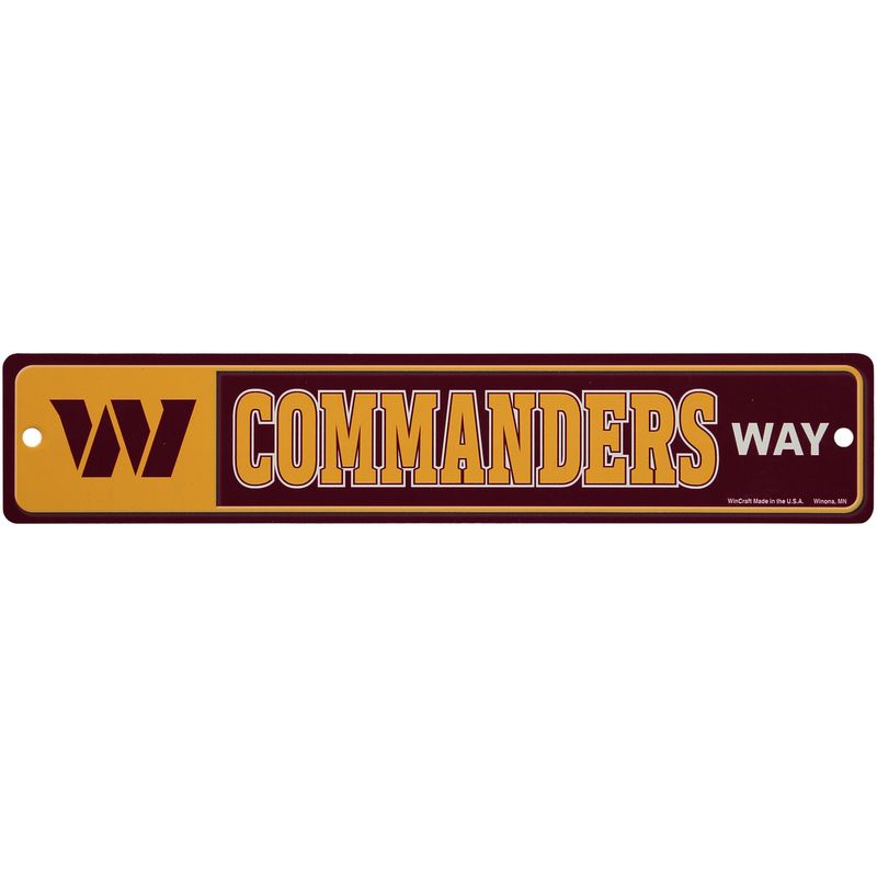Washington Commanders 3.75" x 19" Team Street Sign