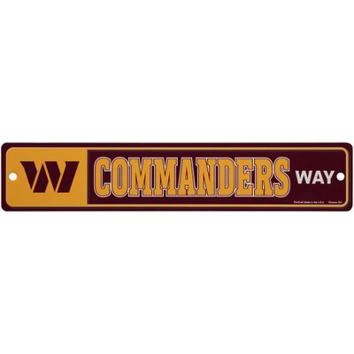 Washington Commanders 3.75" x 19" Team Street Sign