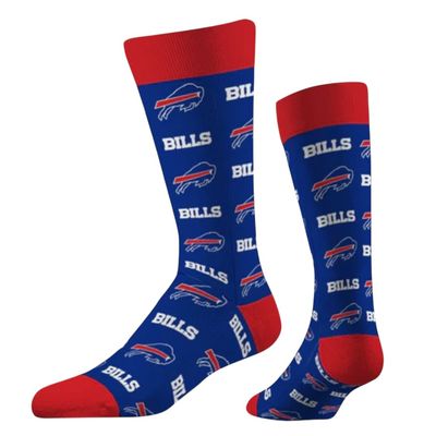 Buffalo Bills Adult Business Knit Crew Step and Repeat Socks