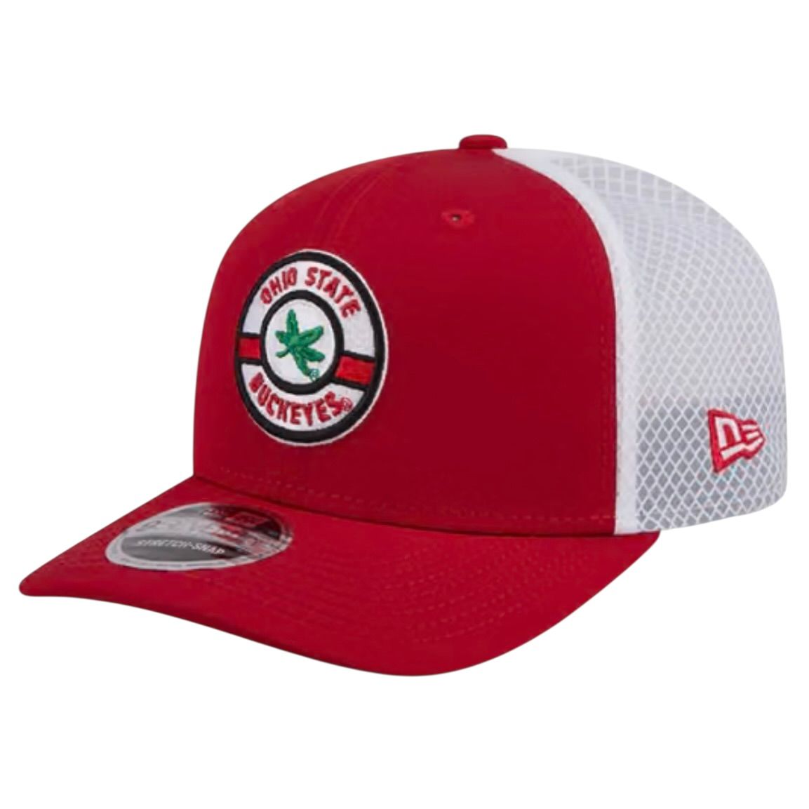 Ohio State Buckeyes Men's Red New Era NCAA Active Stretch 9Seventy Adjustable Hat