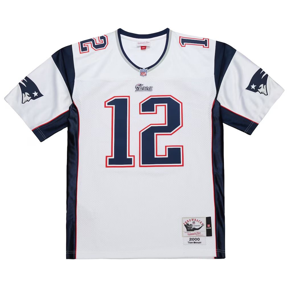 New England Patriots Tom Brady 2000 White Mitchell & Ness Men's Legacy Jersey