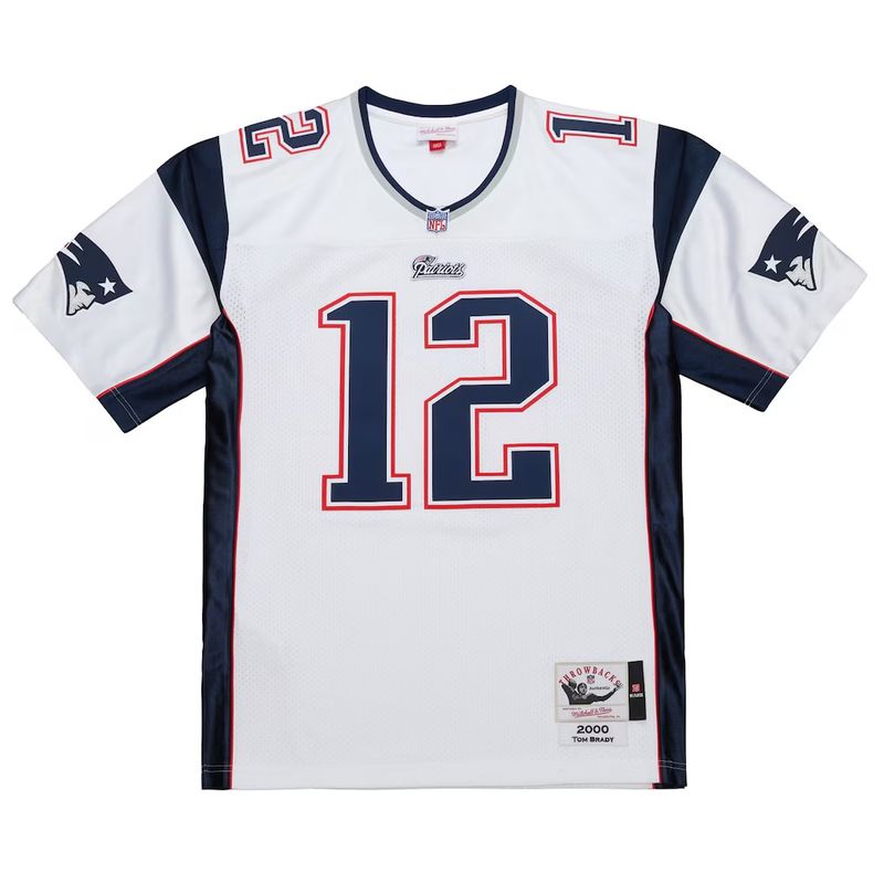 New England Patriots Tom Brady 2000 White Mitchell & Ness Men's Legacy Jersey