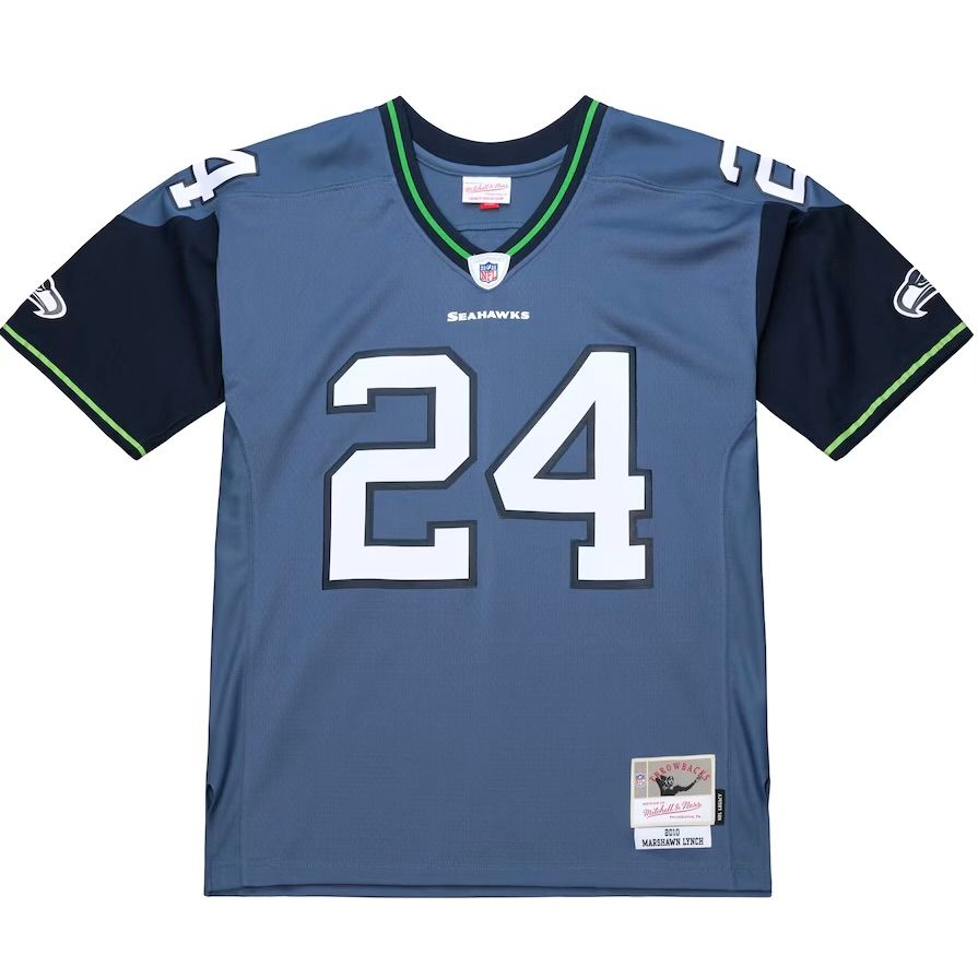 Seattle Seahawks Marshawn Lynch 2010 Blue Mitchell & Ness Men's Legacy Jersey