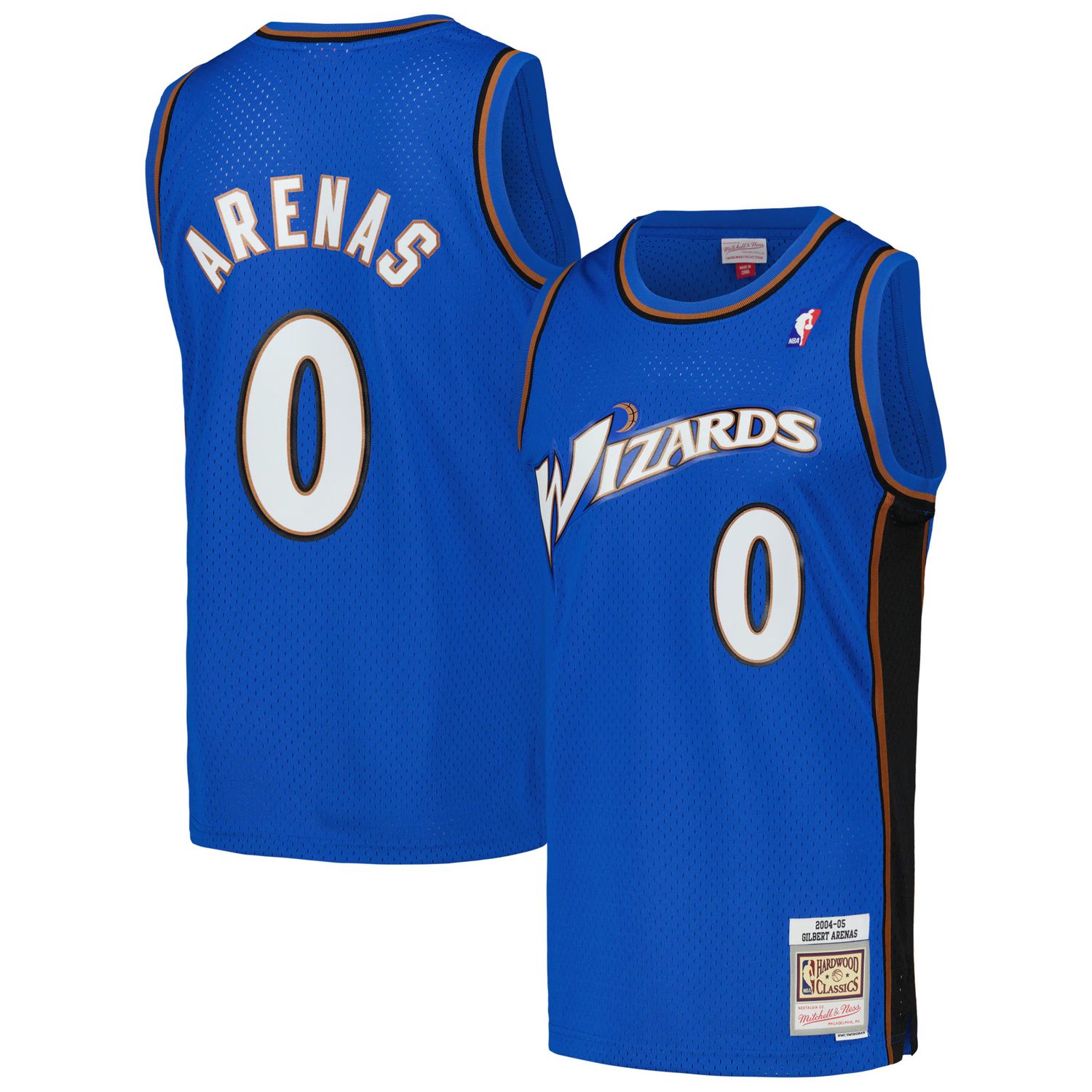 Washington Wizards Gilbert Arenas 2003-04 Men's Blue Mitchell & Ness Swingman Jersey