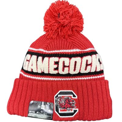 South Carolina Gamecocks Men's New Era Cuffed Pom Knit Hat