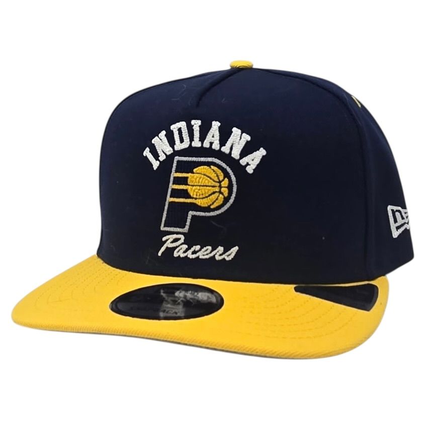 Indiana Pacers Men's Navy Arched New Era 9FIFTY A-Frame Snapback Hat
