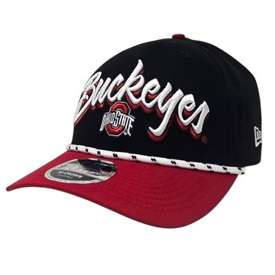 Ohio State Buckeyes Men's Black Team Loyal New Era NCAA 9Forty M-Crown Adjustable Hat