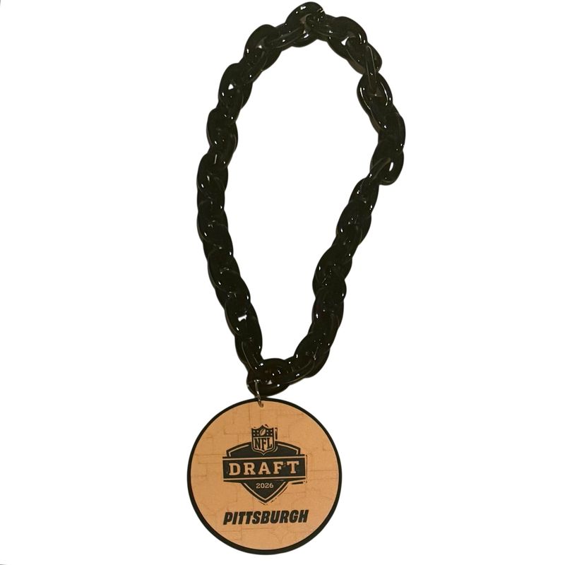 Pittsburgh 2026 NFL Draft 10” Fan Chain 3D Foam Necklace Pittsburgh 2026 NFL Draft 10” Fan Chain 3D Foam Necklace