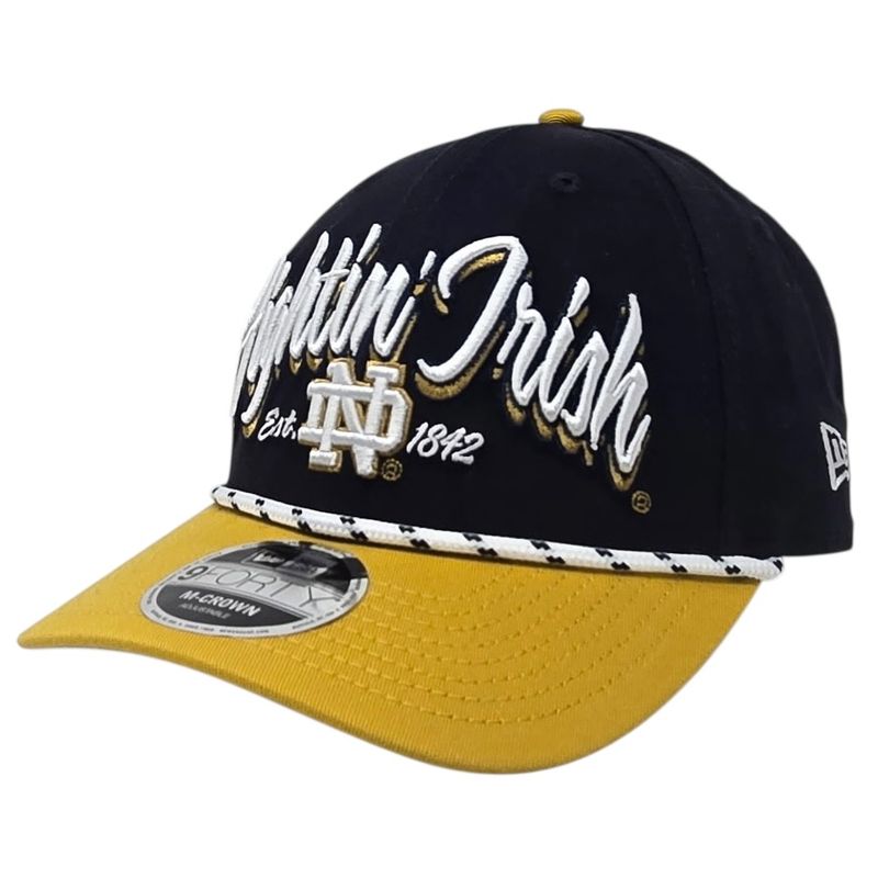 Notre Dame Fighting Irish Men's Navy Team Loyal New Era NCAA 9Forty M-Crown Adjustable Hat