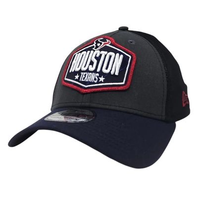 Houston Texans Men's New Era Navy NFL Draft 39Thirty Fitted Trucker Hat