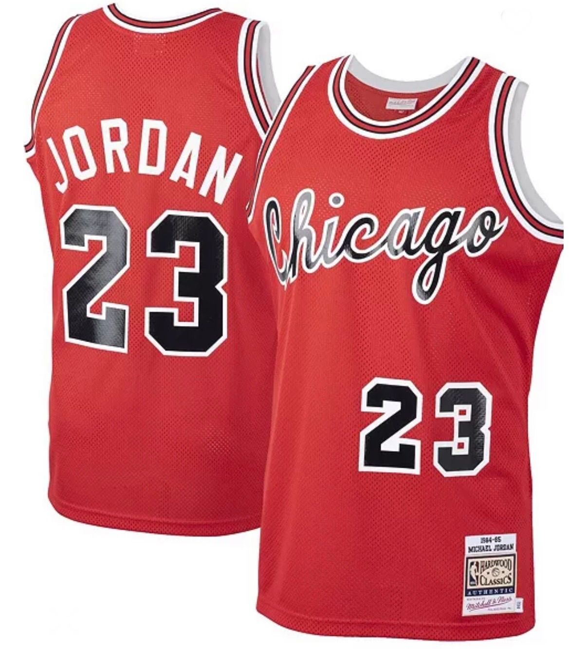 Chicago Bulls Michael Jordan 1984-85 Men's Red Mitchell & Ness Authentic Jersey Chicago Bulls Michael Jordan 1984-85 Men's Red Mitchell & Ness Authentic Jersey