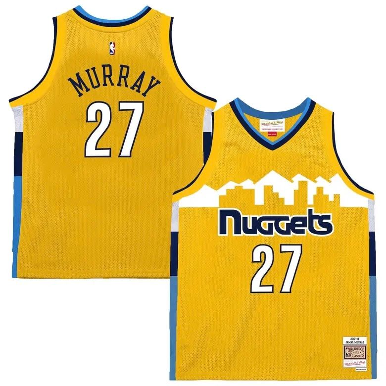 Denver Nuggets Jamal Murray 2017-18 Men's Yellow Mitchell & Ness Swingman Jersey