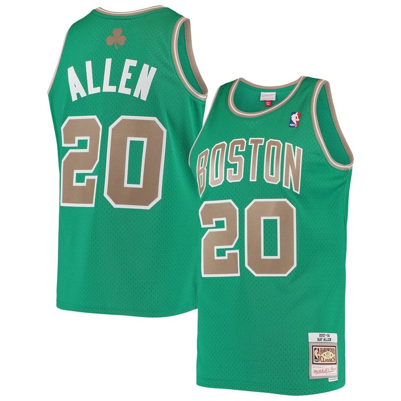 Boston Celtics Ray Allen 2007-08 Men's Kelly Green Mitchell & Ness Swingman Jersey