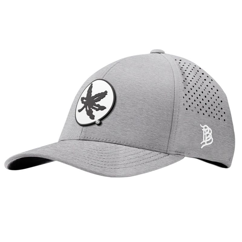 Ohio State Buckeyes Men’s Gray "OSU Buckeye Logo" Curved Performance Hat