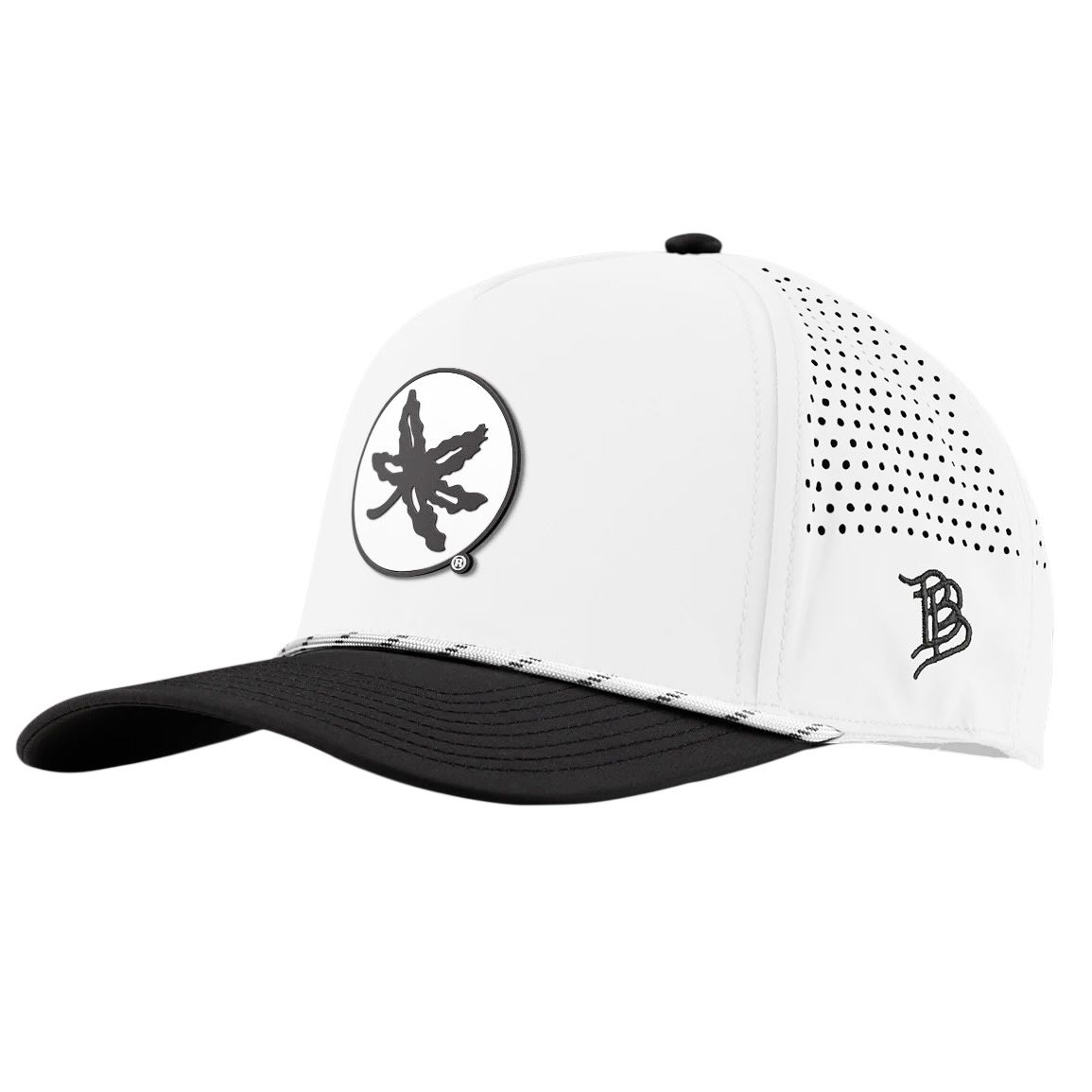 Ohio State Buckeyes Men’s White "OSU Buckeye Logo" Curved Performance Hat