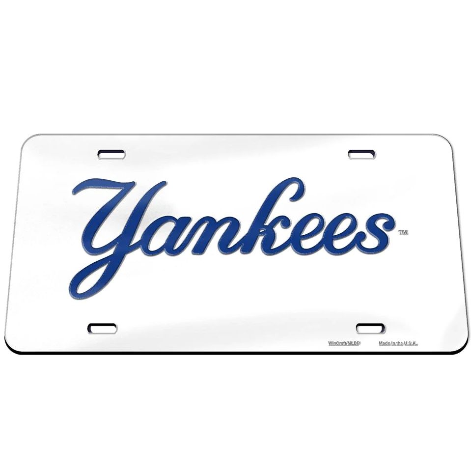 New York Yankees Wordmark Acrylic License Plate