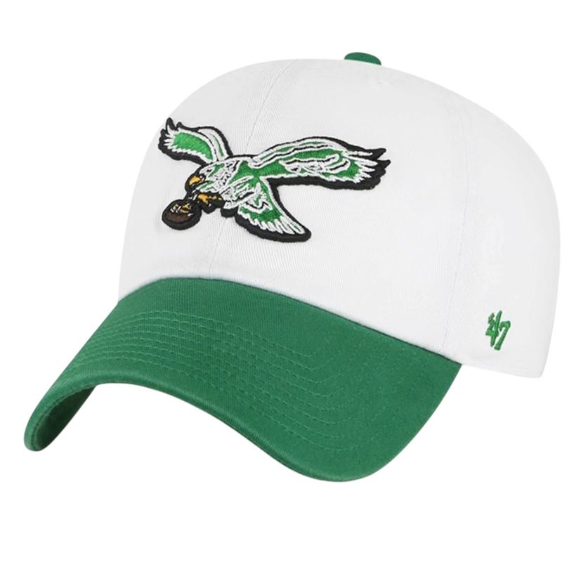 Philadelphia Eagles Men’s White Historic 47 Brand Clean Up Adjustable Hat