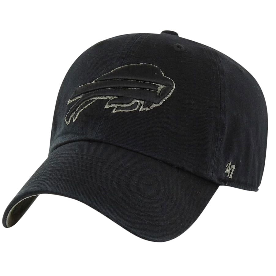 Buffalo Bills Men’s Black Ballpark 47 Brand Clean Up Adjustable Hat