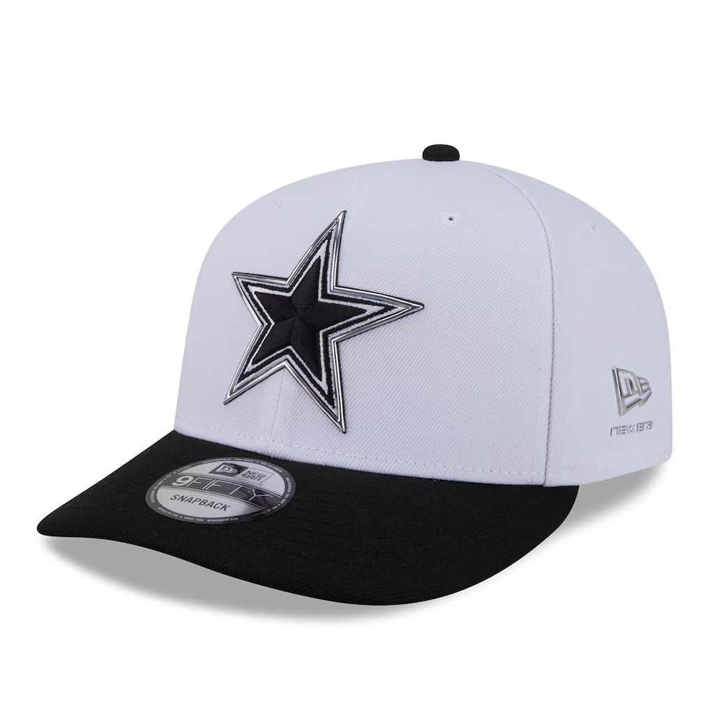 Dallas Cowboys Men’s New Era White/Black 2026 NFL Draft On Stage Pre-Curved 9FIFTY Snapback Hat Dallas Cowboys Men’s New Era White/Black 2026 NFL Draft On Stage Pre-Curved 9FIFTY Snapback Hat