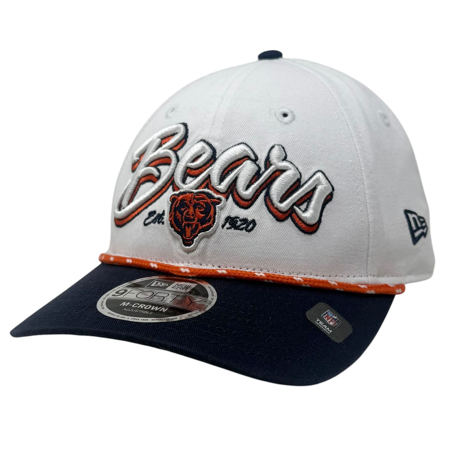 Chicago Bears Men’s White/Navy NFL New Era M-Crown 9Forty Snapback Hat Chicago Bears Men’s White/Navy NFL New Era M-Crown 9Forty Snapback Hat