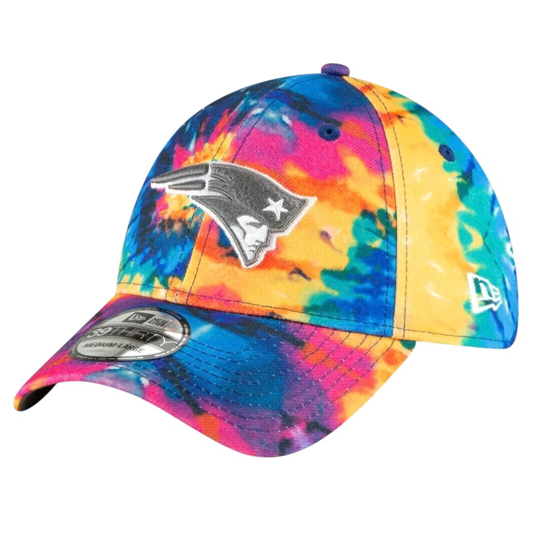 New England Patriots Men's New Era 39Thirty Tie Dye Crucial Catch Fitted Hat