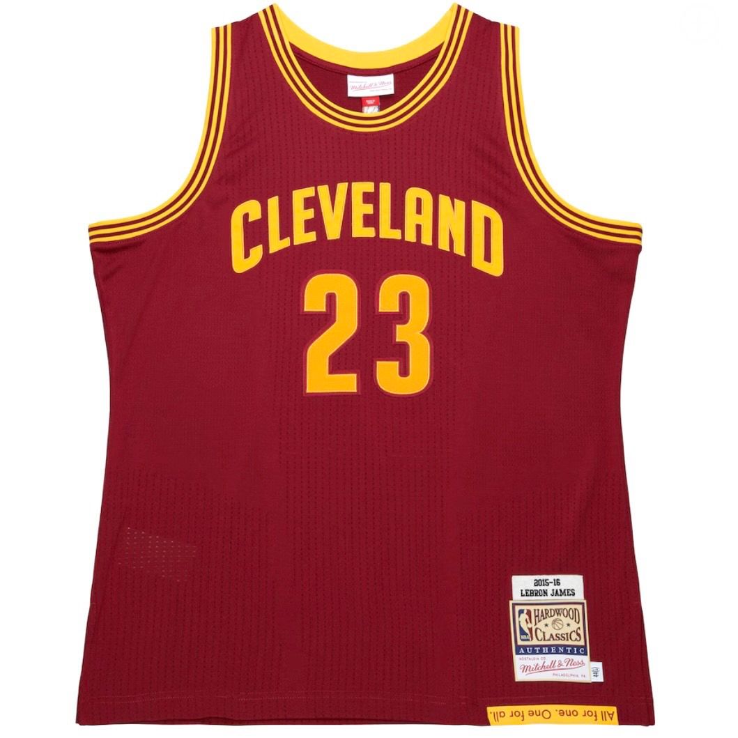 Cleveland Cavaliers LeBron James 2015-16 Men's Wine Mitchell & Ness Swingman Jersey