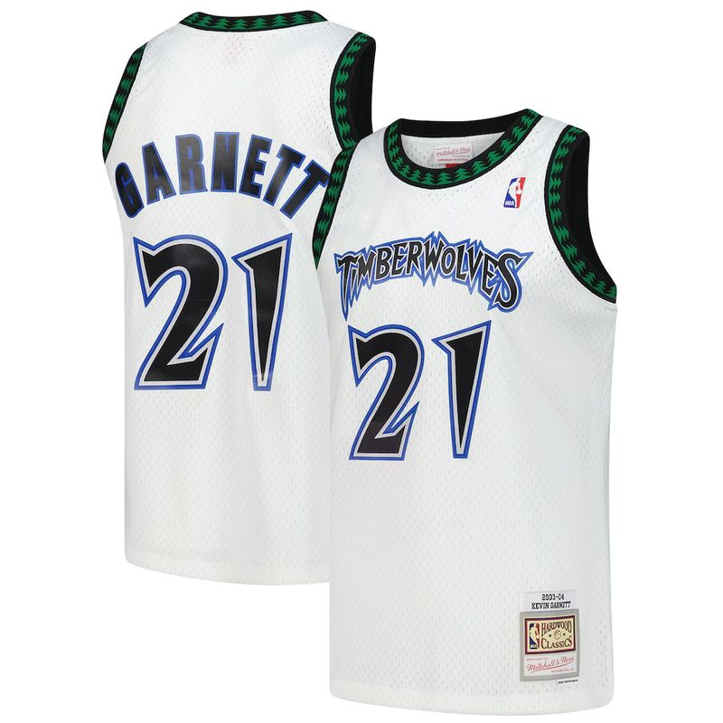 Minnesota Timberwolves Kevin Garnett 2003-04 Men's White Mitchell & Ness Swingman Jersey