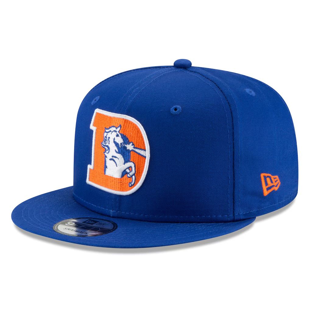 Denver Broncos Men's Blue Historic New Era 9FIFTY Snapback Hat