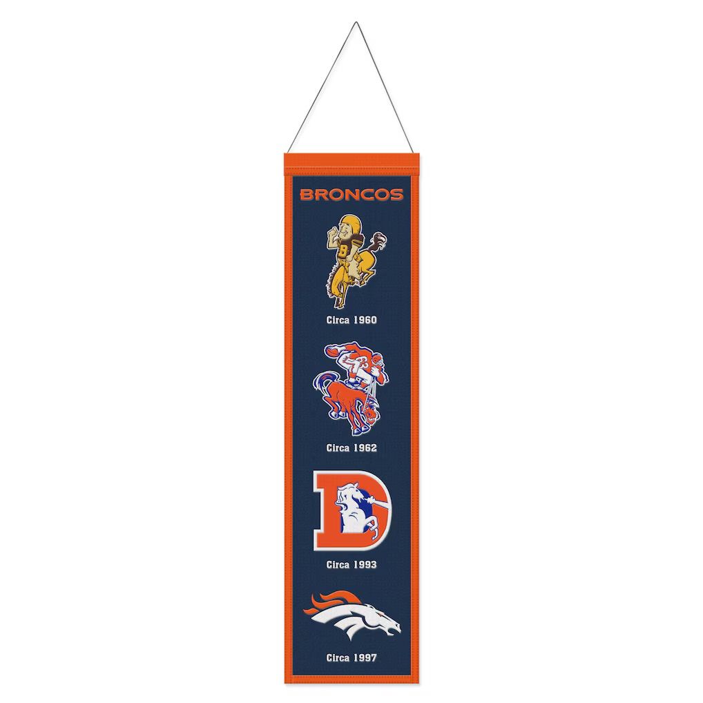 Denver Broncos 8" x 32" Heritage Banner