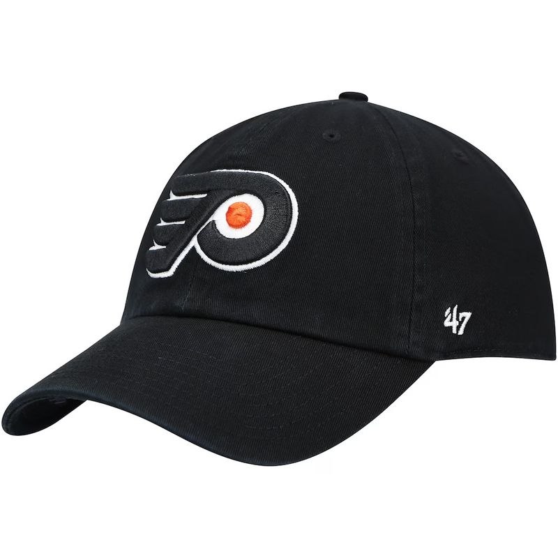 Philadelphia Flyers Men’s Black 47 Brand Clean Up Adjustable Hat