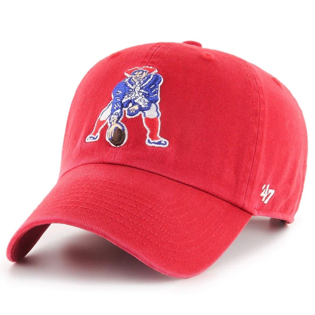 New England Patriots Men’s Red 47 Brand Clean Up Adjustable Hat