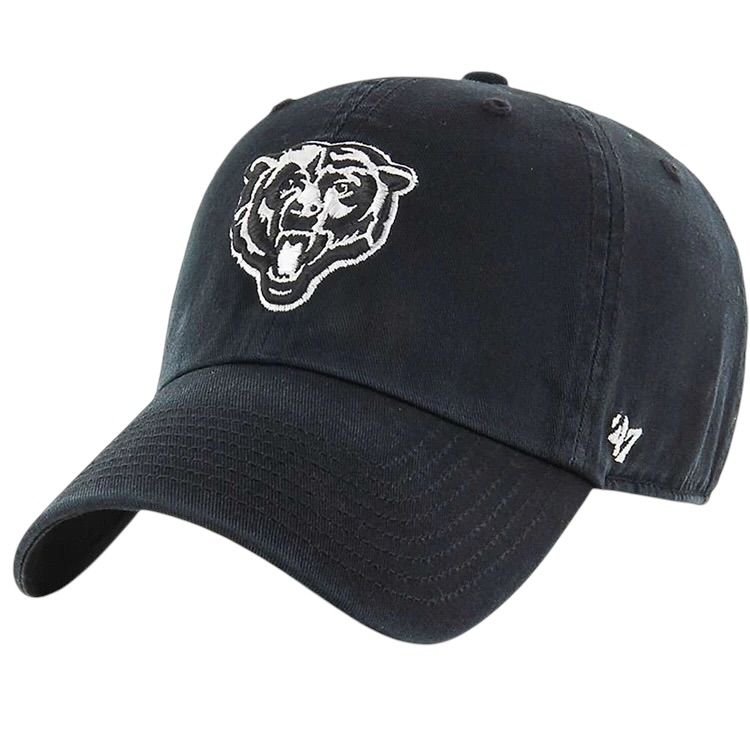 Chicago Bears Men’s Black 47 Brand Clean Up Adjustable Hat