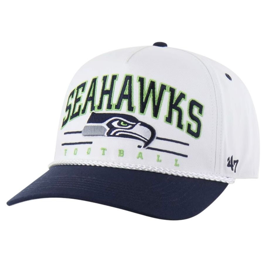 Seattle Seahawks Men’s White Roscoe 47 Hitch Snapback Hat