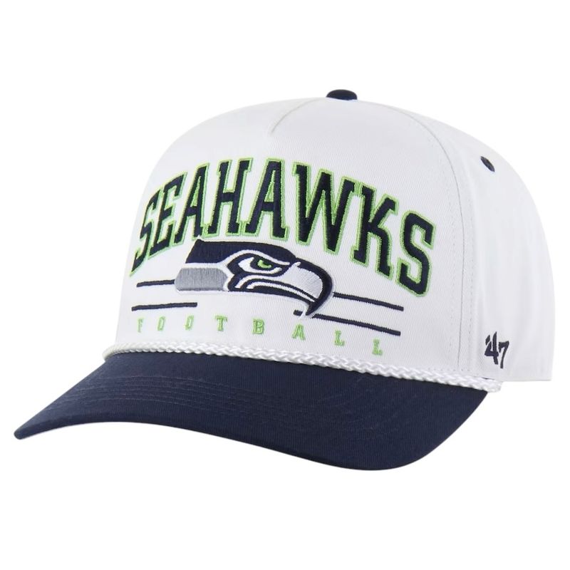 Seattle Seahawks Men’s White Roscoe 47 Hitch Snapback Hat