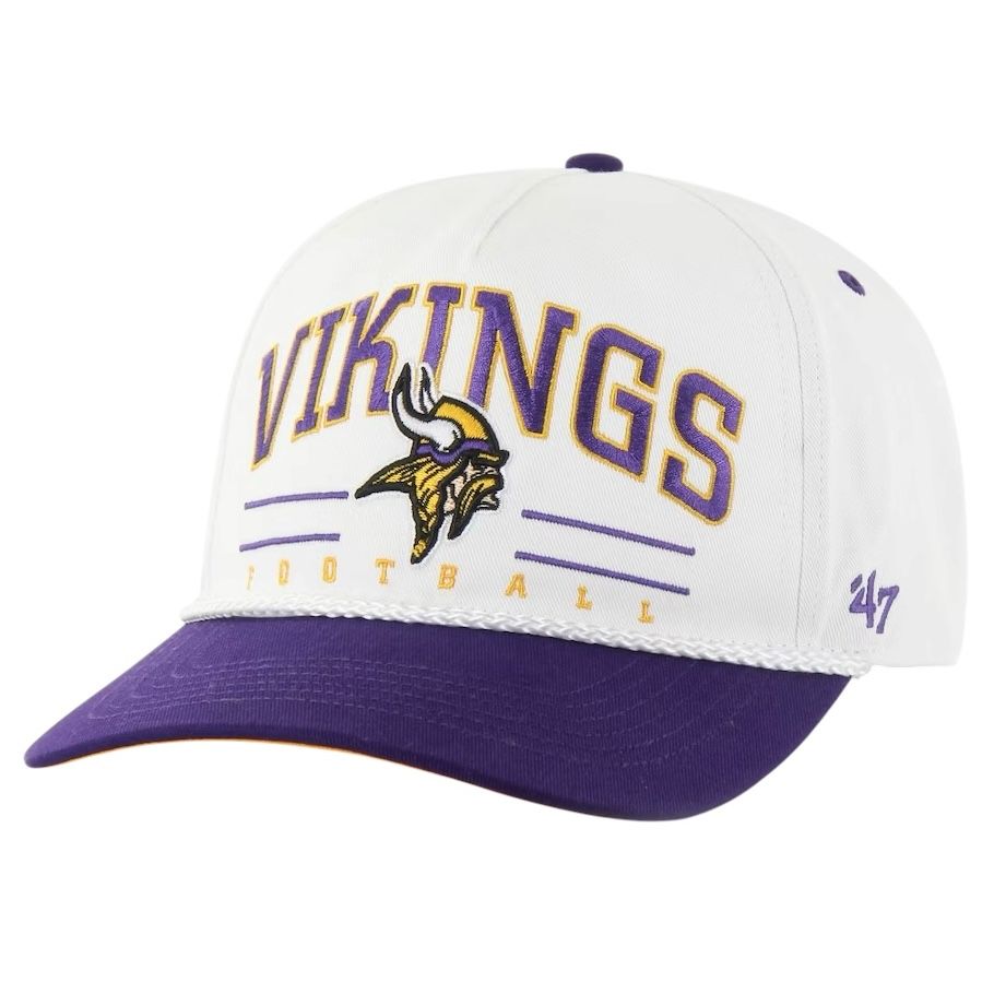 Minnesota Vikings Men’s White Roscoe 47 Hitch Snapback Hat