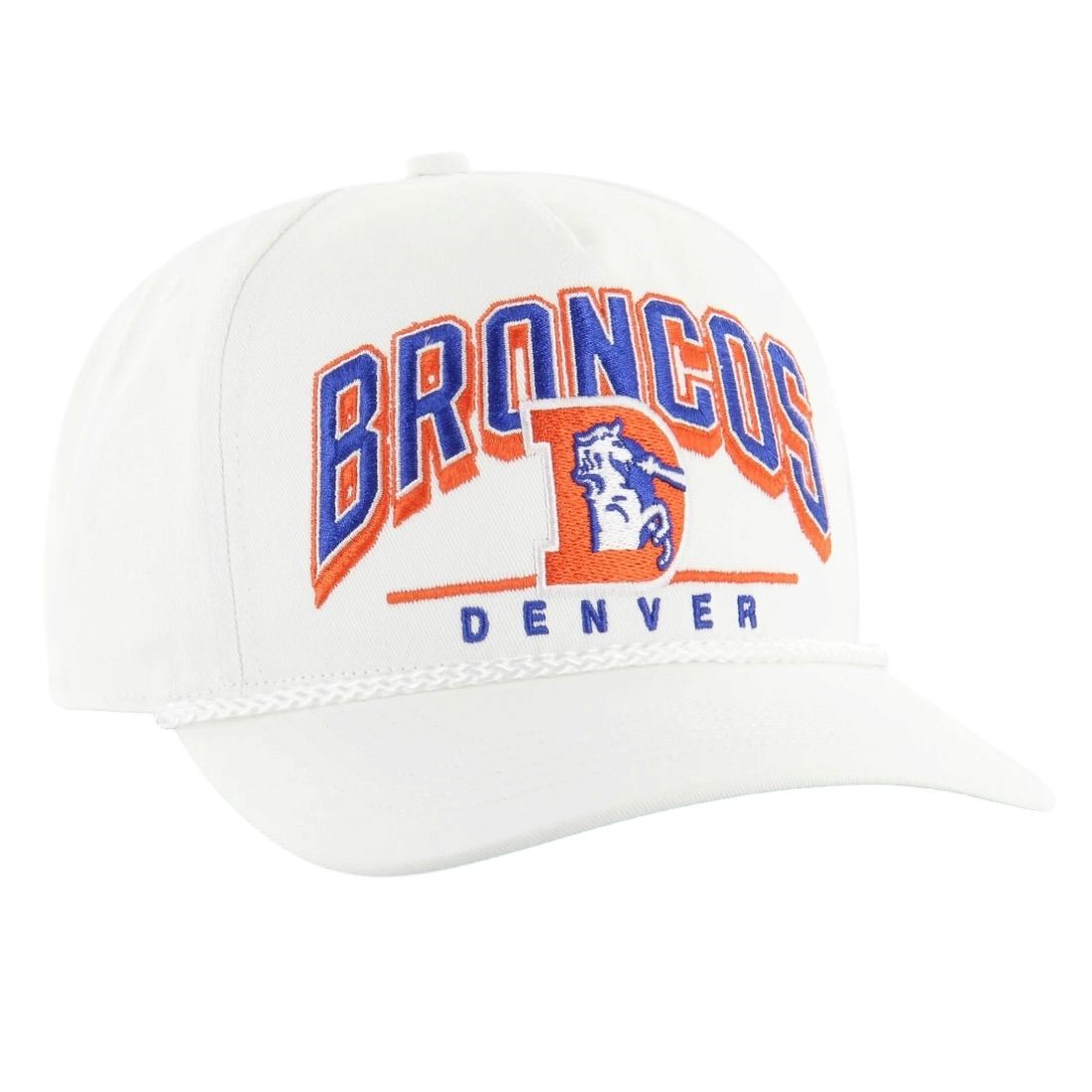 Denver Broncos Men’s White Historic Roscoe 47 Hitch Snapback Hat