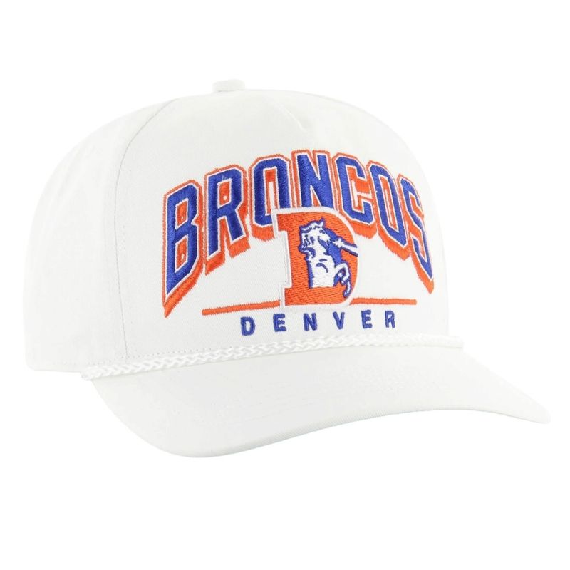 Denver Broncos Men’s White Historic Roscoe 47 Hitch Snapback Hat Denver Broncos Men’s White Historic Roscoe 47 Hitch Snapback Hat