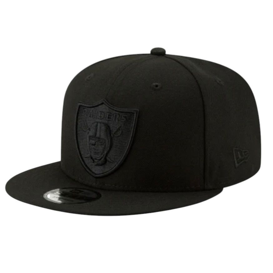 Las Vegas Raiders Men’s Blackout New Era NFL 9FIFTY Snapback Hat