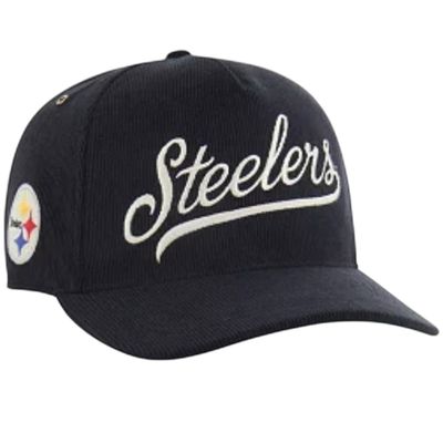 Pittsburgh Steelers Men’s Black 47 Brand Hitch Cord Golden Age Adjustable Hat