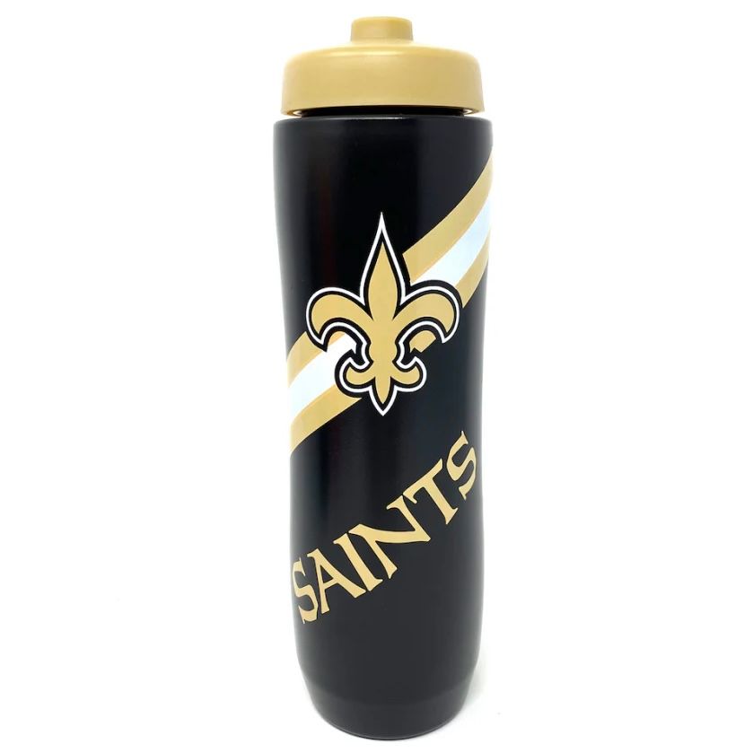 New Orleans Saints 34oz Squeezy Water Bottle