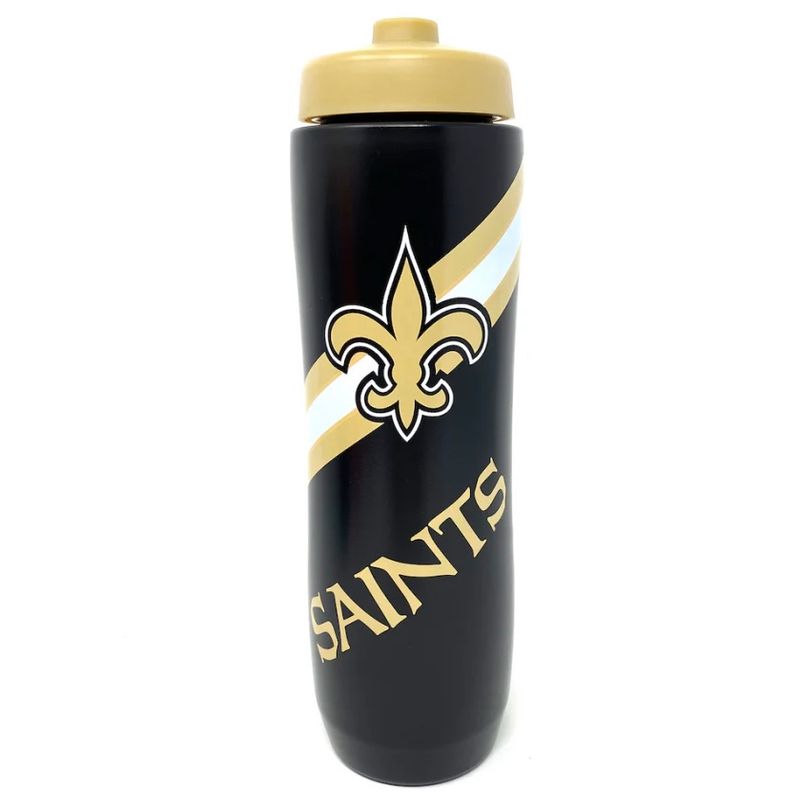 New Orleans Saints 34oz Squeezy Water Bottle New Orleans Saints 34oz Squeezy Water Bottle