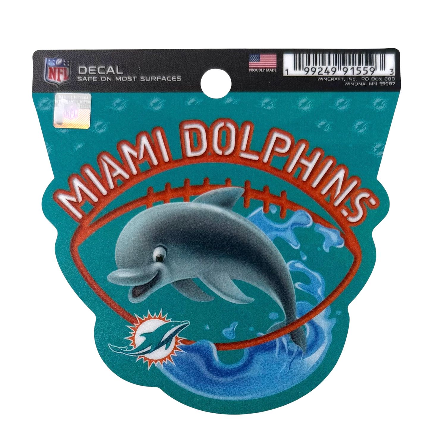 Miami Dolphins 3" x 3" Decal