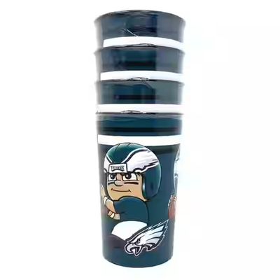 Philadelphia Eagles 22oz Plastic Slant Hardwall Cup Set Philadelphia Eagles 22oz Plastic Slant Hardwall Cup Set