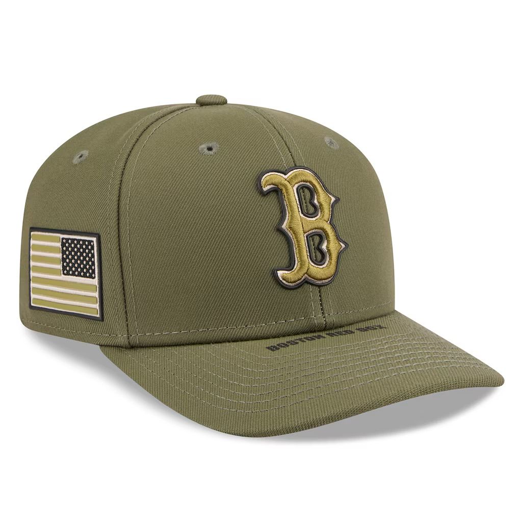 Boston Red Sox Men's Olive 2026 Armed Forces Day 9SEVENTY Adjustable Hat Boston Red Sox Men's Olive 2026 Armed Forces Day 9SEVENTY Adjustable Hat