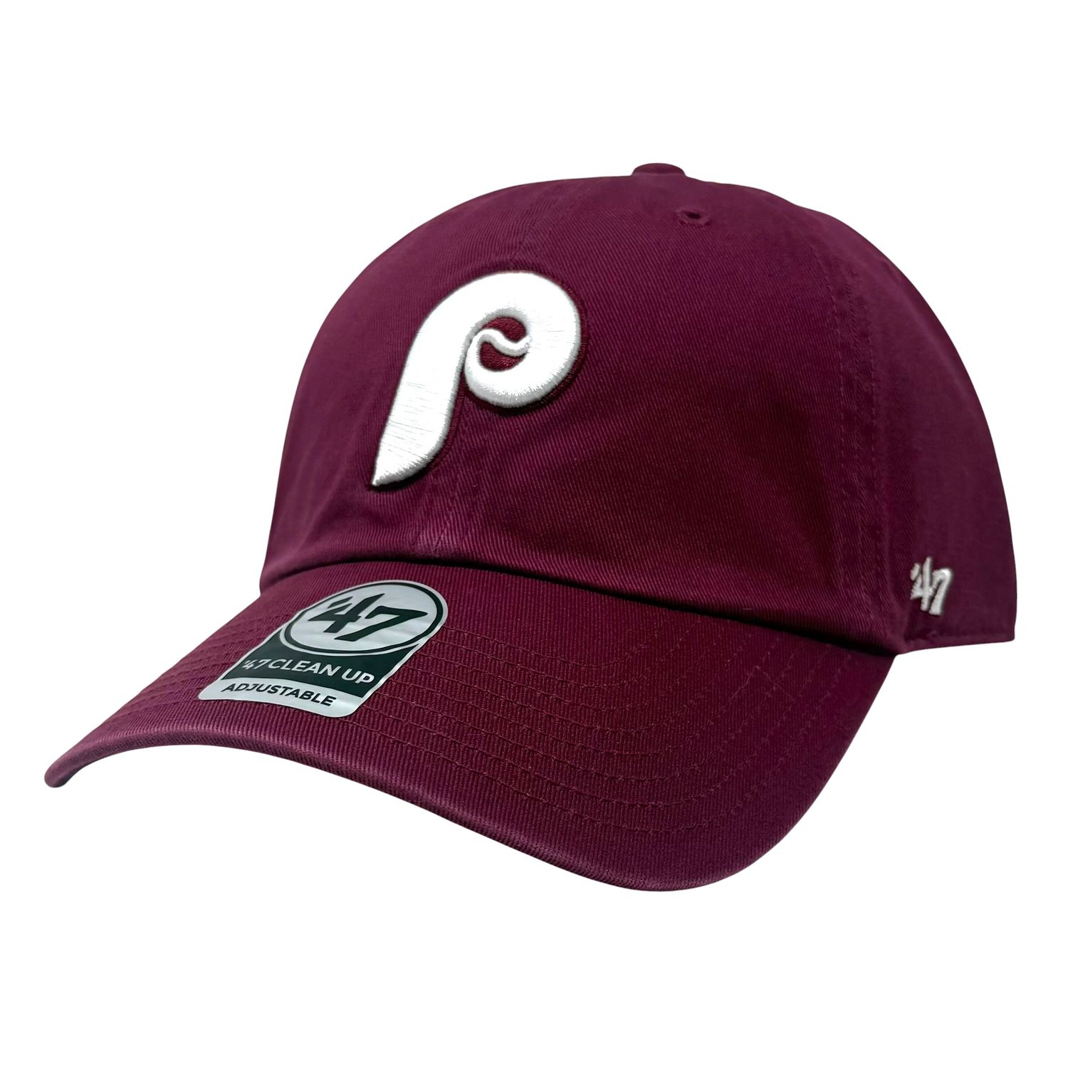 Philadelphia Phillies Men’s Cardinal 47 Brand Clean Up Adjustable Hat
