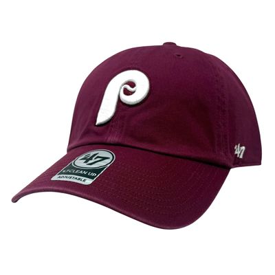 Philadelphia Phillies Men’s Cardinal 47 Brand Clean Up Adjustable Hat