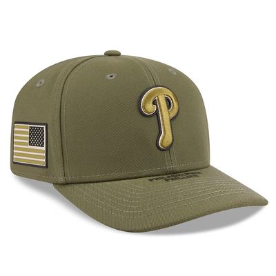 Philadelphia Phillies Men's Olive 2026 Armed Forces Day 9SEVENTY Adjustable Hat