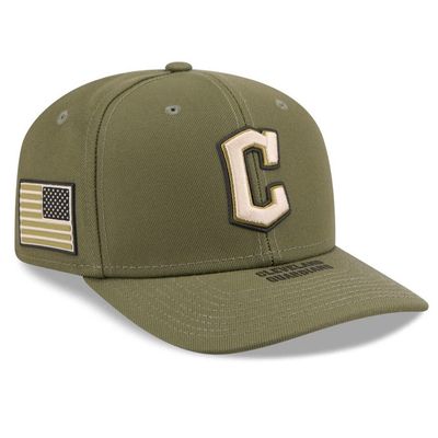 Cleveland Guardians Men's Olive 2026 Armed Forces Day 9SEVENTY Adjustable Hat
